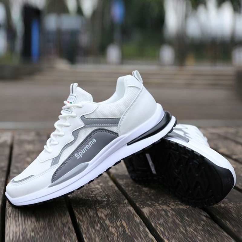 Factory wholesale summer new sports casual shoes mesh shoes lace-up student running shoes cross-border large size