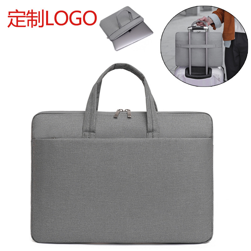 logo laptop bag men and women simple business briefcase Apple liner bag portable shoulder bag