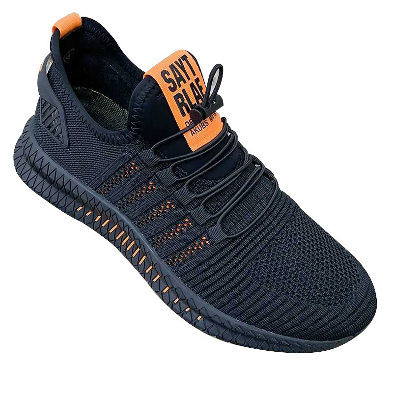 Factory wholesale sneakers men's autumn new fly woven mesh men's breathable shoes casual lace up running cross-border men's shoes