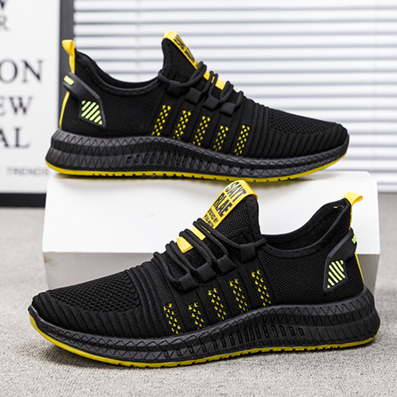 Autumn New Fashion men's shoes fly-kit mesh sports casual running shoes cross-border men's shoes one piece dropshipping