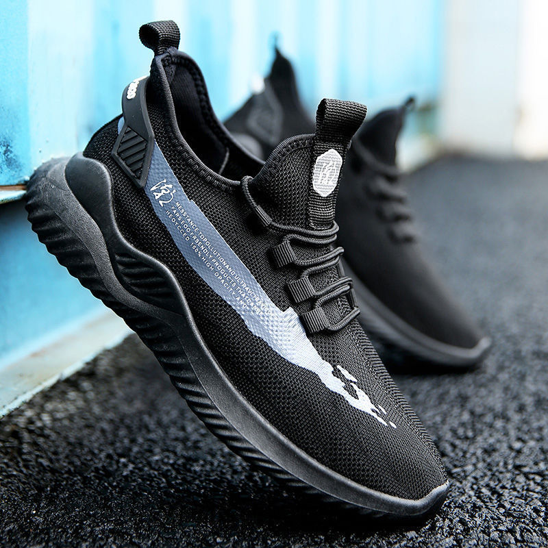 Men's shoes new men's casual sports shoes men's running shoes student shoes lace-up fly woven mesh cross-border men's shoes