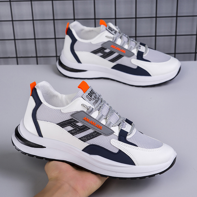 Men's shoes mesh breathable lace up youth student shoes sports casual shoes Korean fashion comfortable cross-border men's shoes