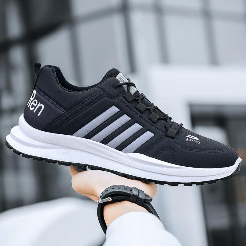 Factory wholesale autumn new men's shoes mesh breathable lace up youth running student shoes trendy cross-border men's shoes