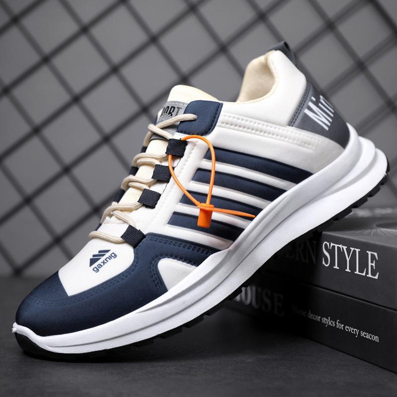 Factory wholesale autumn new men's shoes mesh breathable lace up youth running student shoes trendy cross-border men's shoes
