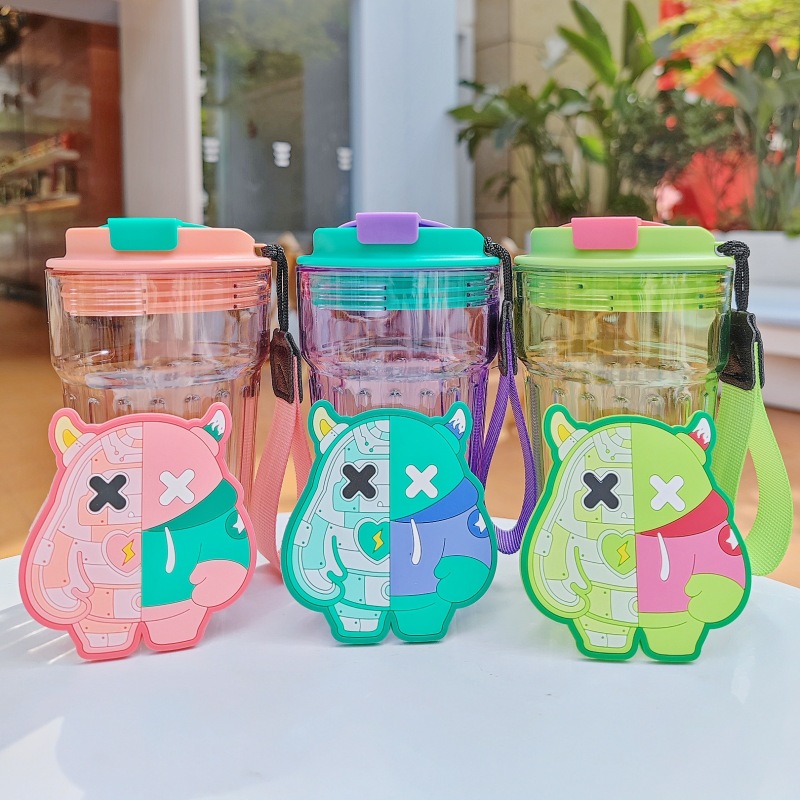 Fashion simple coffee cup portable cup portable plastic cup couple gift tumbler wholesale buy Cup FREE Coaster