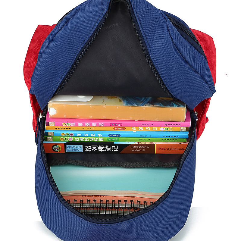 New children's backpack Cartoon Cartoon blue fat children's backpack Grade 1-3 Primary School student schoolbag