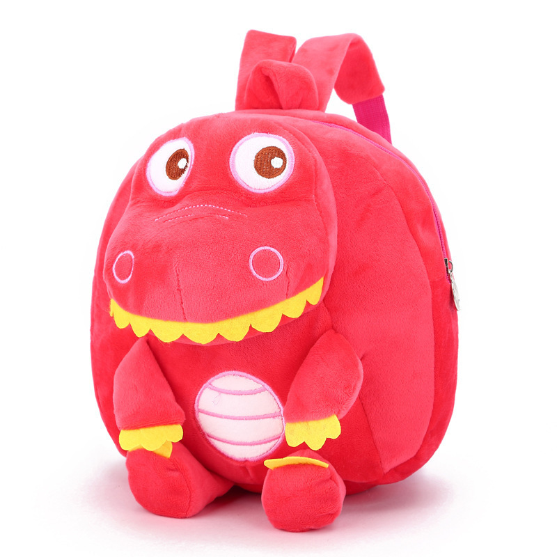 New | Animal kid's cartoon kindergarten backpack small dinosaur children Plush Backpack factory wholesale