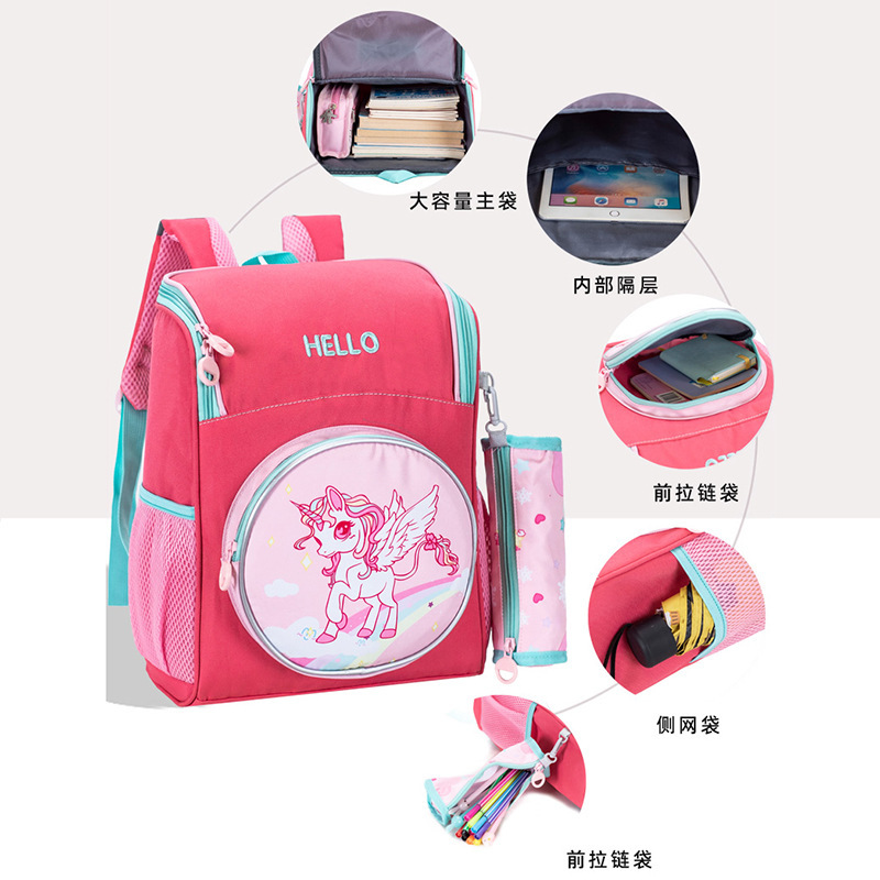 Schoolbag new children's backpack cartoon cute offload backpack kindergarten middle and large class cute funny schoolbag wholesale