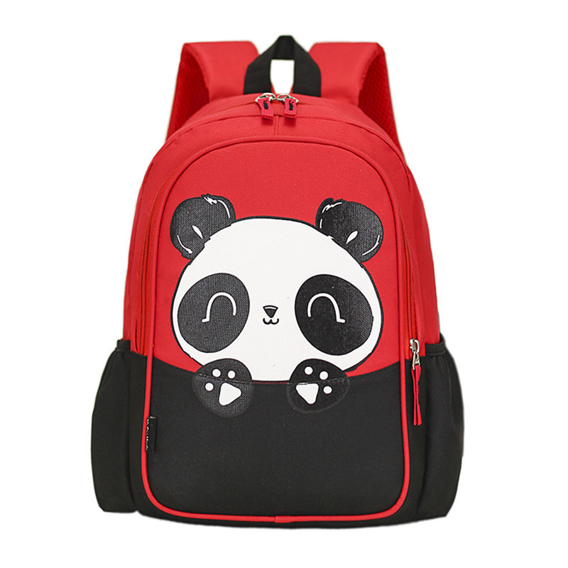 Kindergarten backpack children aged 5-8 Cute Korean cartoon lesser panda backpack new contrast color lightweight backpack