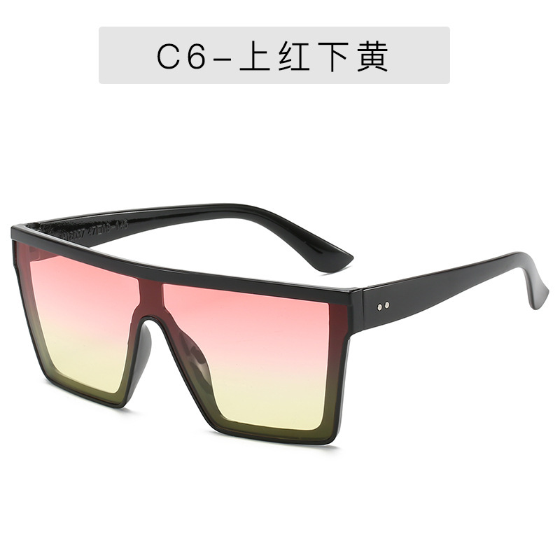 Cross-border AliExpress fashion sunglasses bright black fashionable sunglasses men and women exaggerated ocean lens glasses