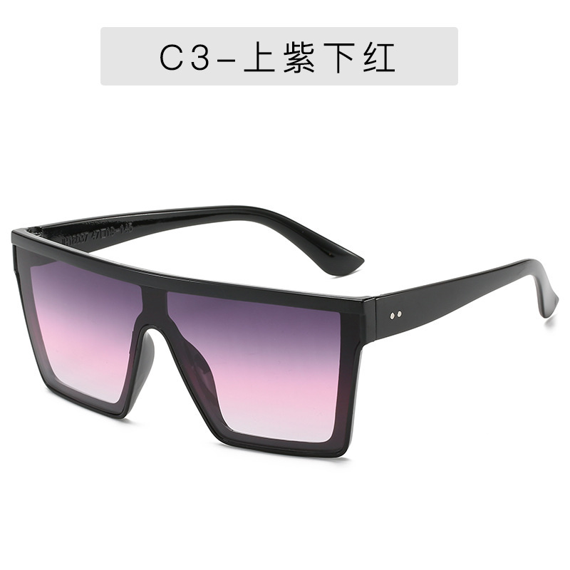 Cross-border AliExpress fashion sunglasses bright black fashionable sunglasses men and women exaggerated ocean lens glasses