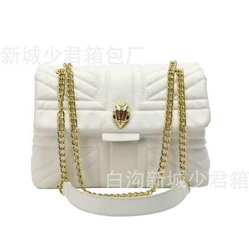 Early Autumn New embroidery thread bag women's fashion eagle head women's shoulder crossbody small square bag metal buckle chain Women's bag
