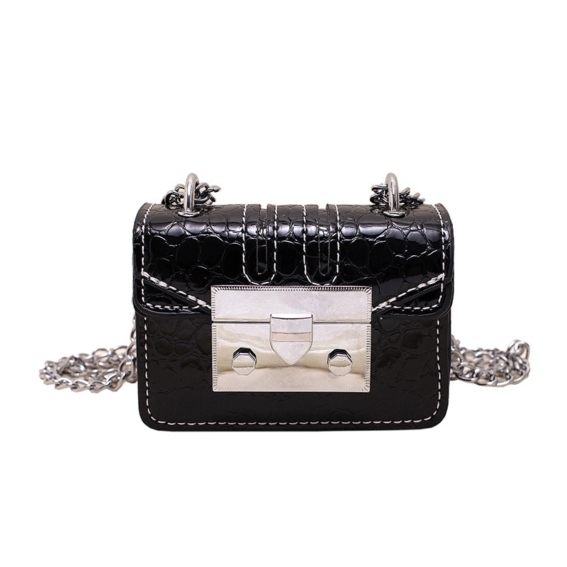 Mini bag women's texture chain small square bag fashionable all-match Western style fashion bags shoulder messenger bag