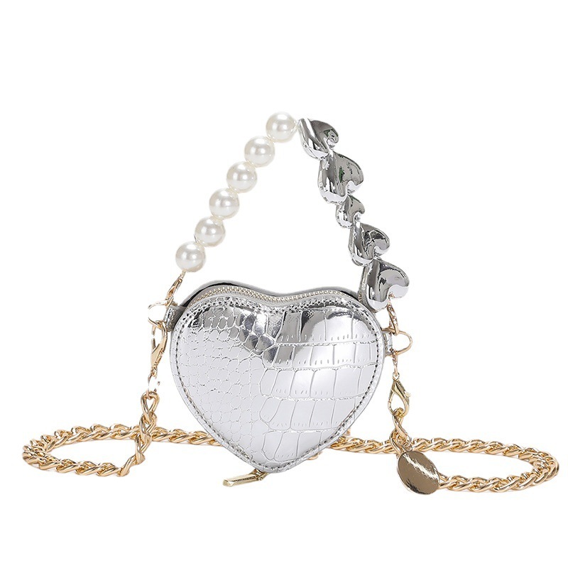 Mini love Pearl handbags spring/summer fashion chain lipstick pack decorative women's bag shoulder messenger bag