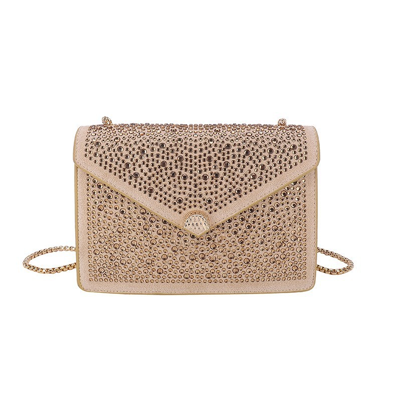 Foreign trade full diamond stylish bag women's bags European and American style retro style fashionable envelope package early autumn unique one-shoulder crossbody bag