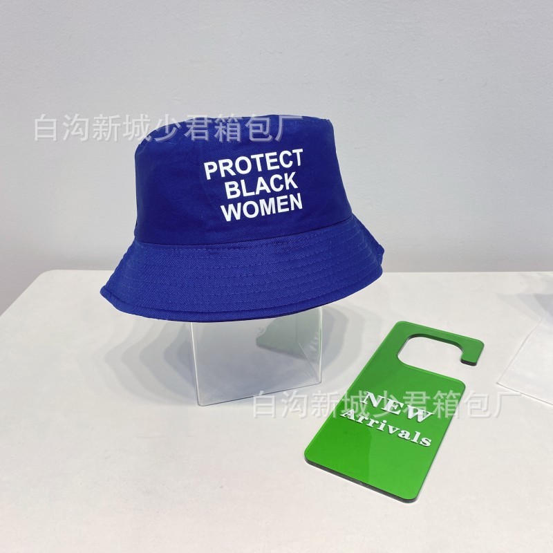 Spring and Summer new bucket hat women's outdoor sun hat letters printed hat spring sun protection hat bucket hat printed logo