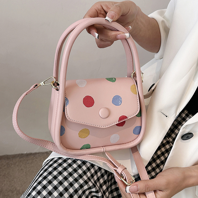 Handbag spring and summer new color polka dot one shoulder bag Korean ins versatile crossbody women's foreign trade bags bag