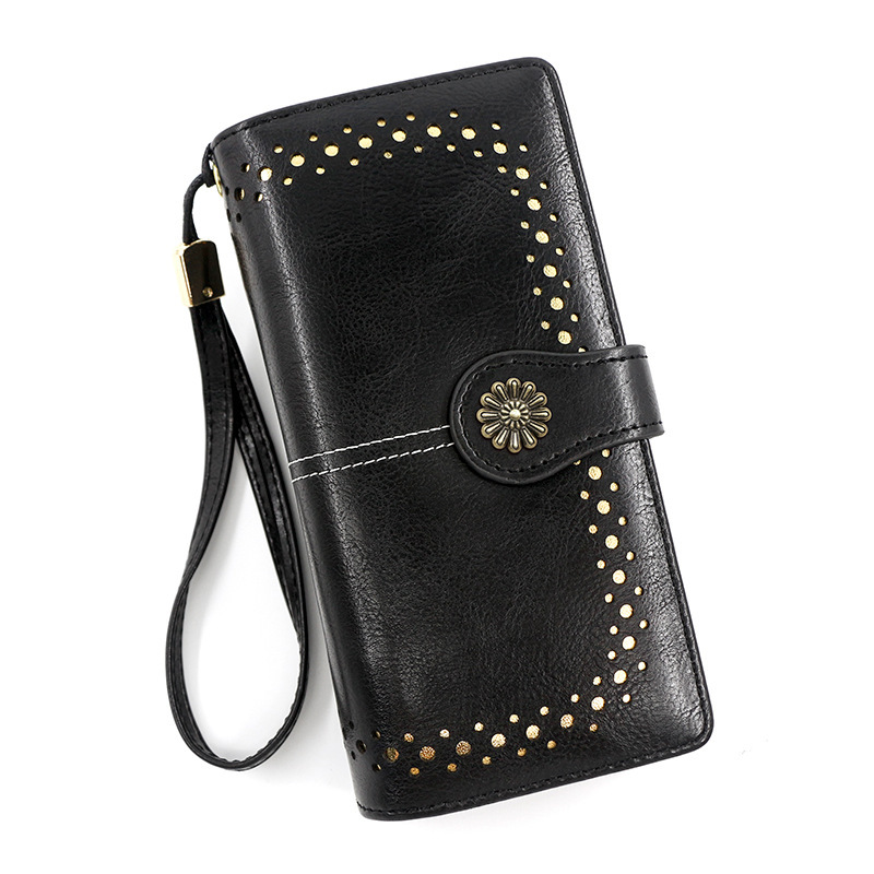 Factory Direct supply long business wallet women's fashion clutch large capacity wallet women's polyurethane Wallet Clutch