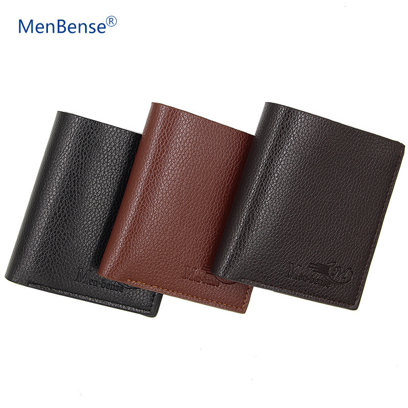 MenBense factory direct supply men's short wallet running rivers and lakes stall supply Young Men's vertical wallet