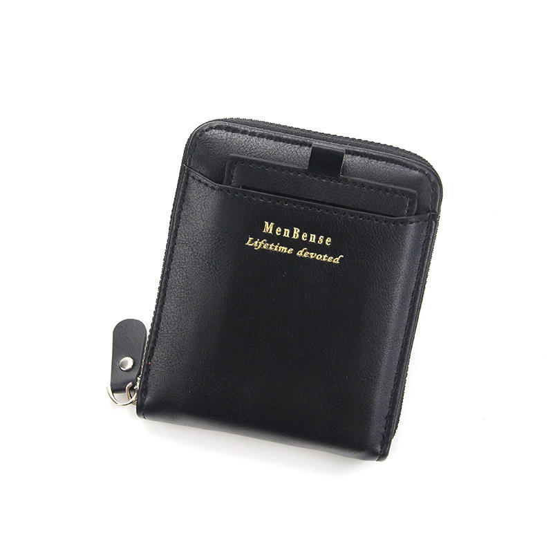 New Men's wallet fashion men's short wallet wallet coin purse zipper bag multi-card-slot card holder wholesale