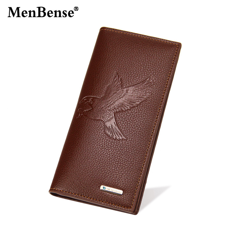 MenBense new men's wallet long fashion Men's magnetic snap clutch large capacity multi card slots wallet