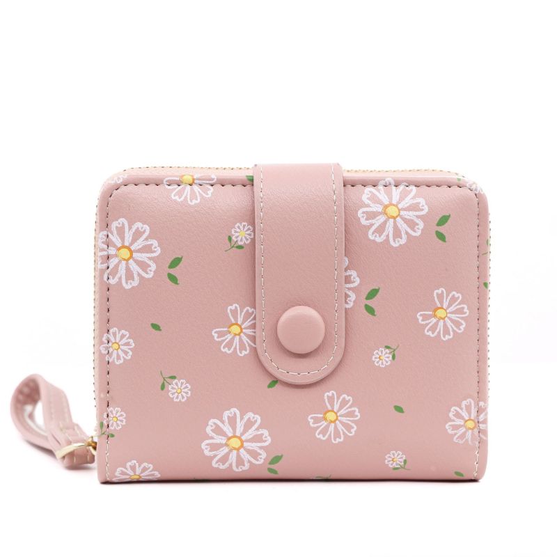 Women's Korean-style Daisy small flower buckle coin purse handbag multi-functional women's short wallet wallet wholesale