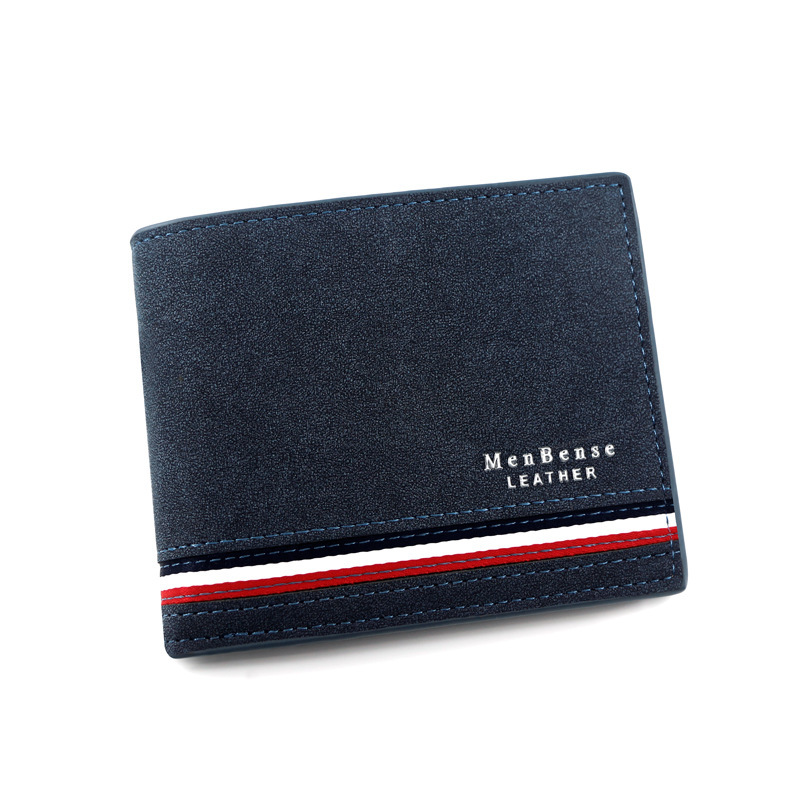New fashion men's short wallet personalized men's coin purse silk screen wallet men's frosted clutch wallet