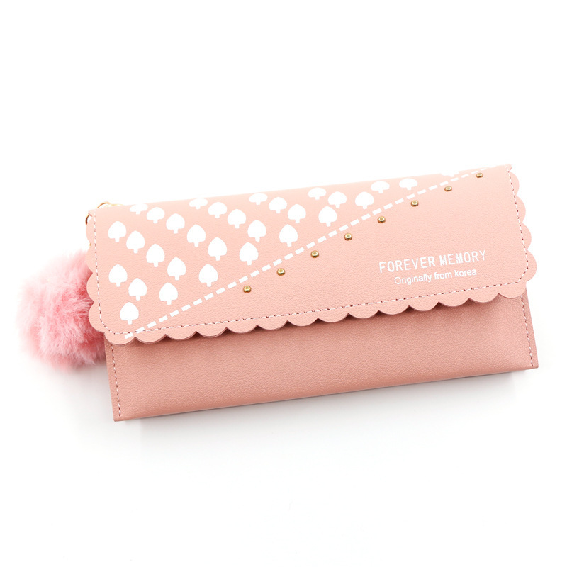 Factory Direct supply Korean simple and sweet women's long wallet fashion wallet coin purse clutch women's long wallet