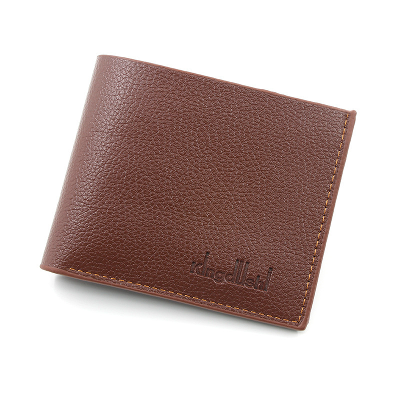 New Men's wallet short thin PU fashion wallet large capacity Men's wallet coin purse stall supply