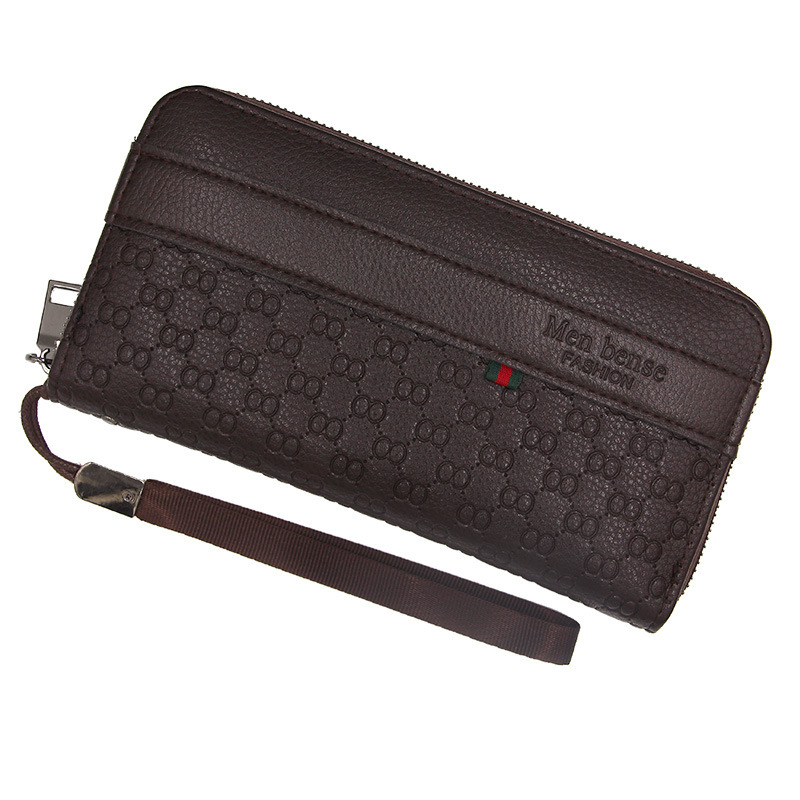 MenBense new men's wallet long large capacity multiple card slots fashion zipper handbag factory direct supply