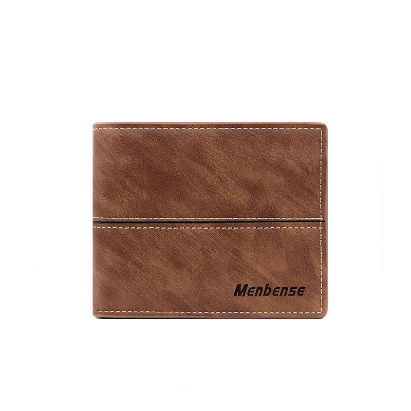 Menbense new wallet men's short business fashion simple soft leather wallet youth ultra-thin wallet wholesale