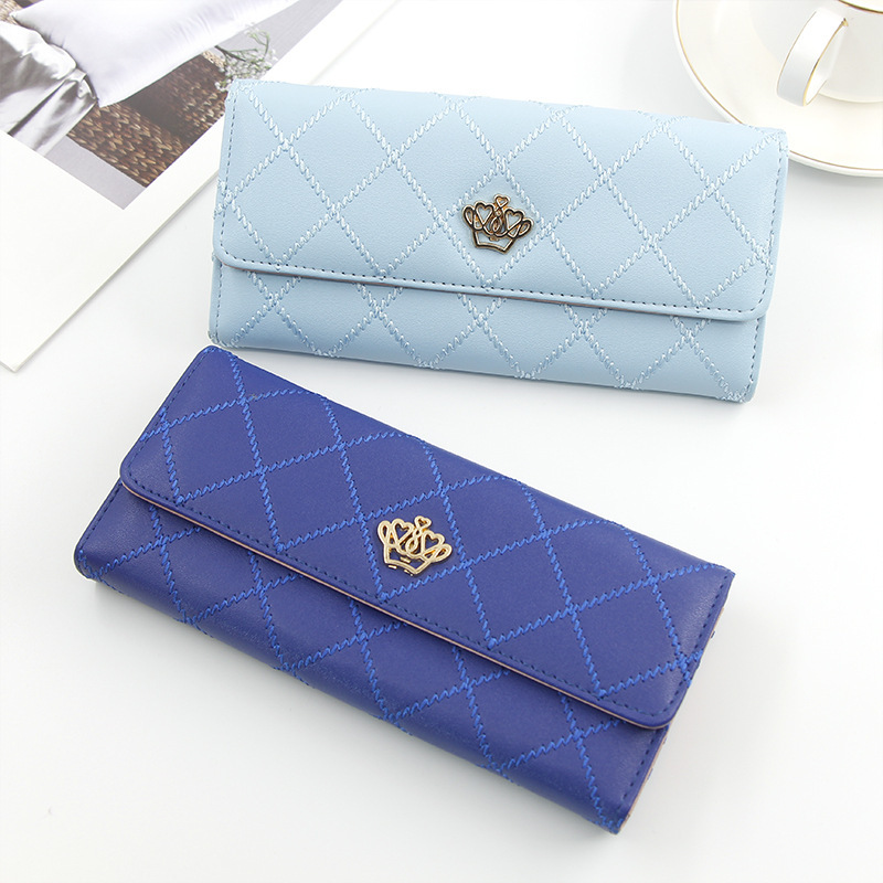 New Ladies' Purse long wallet fashion crown women's handbag multi-functional multiple card slots wallet for women