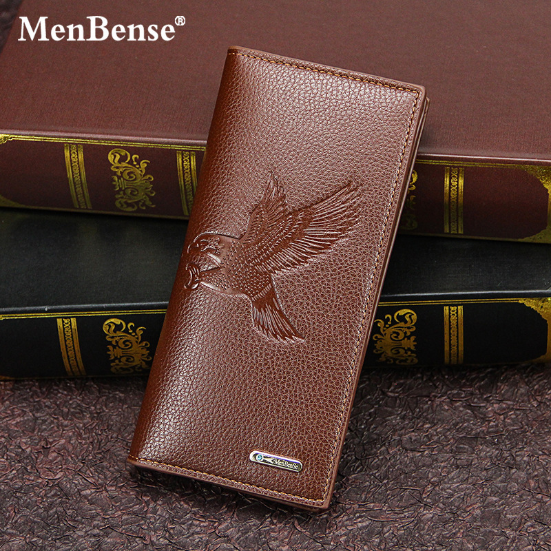 MenBense new men's wallet long fashion Men's magnetic snap clutch large capacity multi card slots wallet
