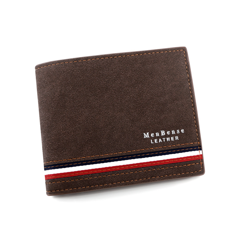 New fashion men's short wallet personalized men's coin purse silk screen wallet men's frosted clutch wallet