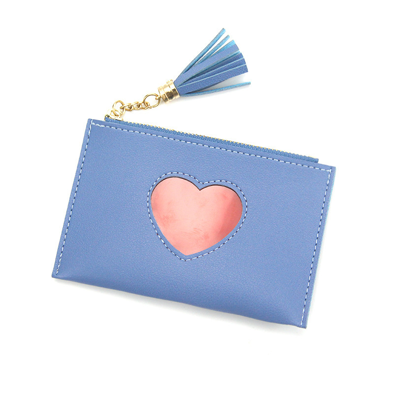 New Ladies' Purse fashion ladies card holder heart-shaped card set coin change bank card ID card holder wallet