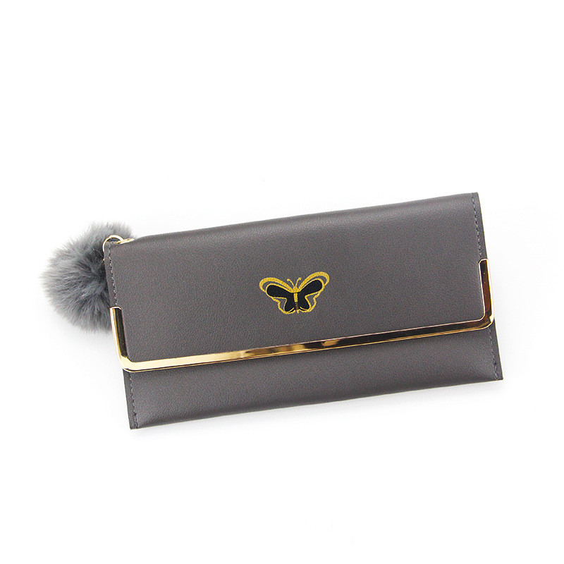 New women's long wallet multi-functional large capacity butterfly printing women's wallet clutch card holder coin purse