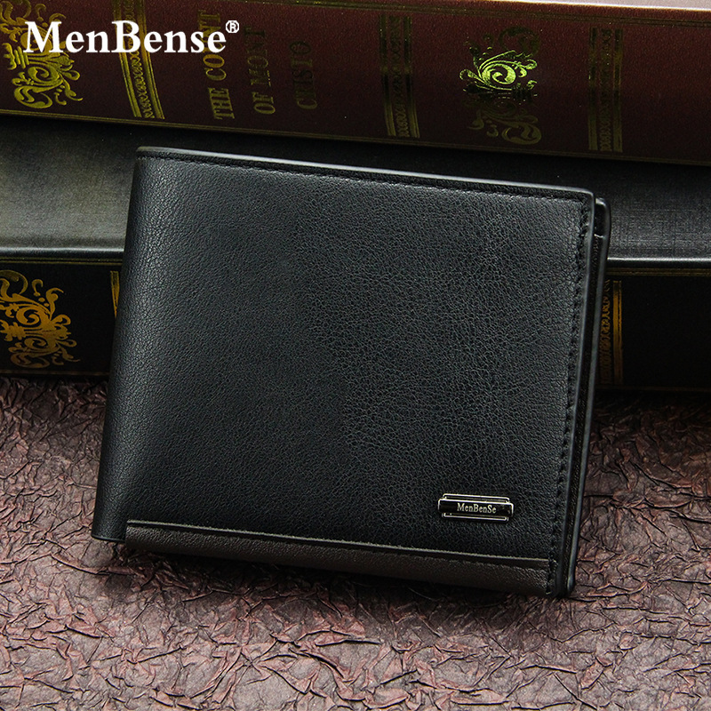 MenBense men's wallet short business casual horizontal coin pocket multi-functional tri-fold bag men's wallet