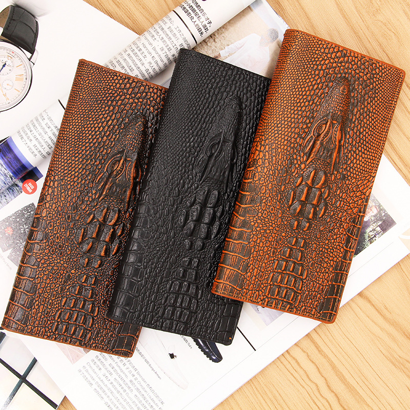MenBense men's wallet long business crocodile pattern multi-functional large capacity trend wallet factory direct supply