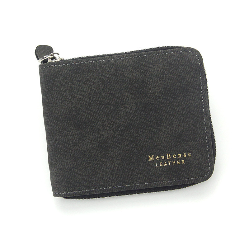 MenBense new men's wallet short fashion casual men's zipper bag coin purse card holder male wallet
