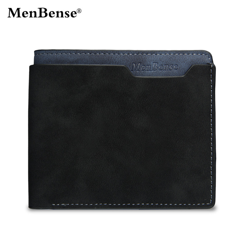 MenBense cross-border new arrival men's frosted short wallet multi-functional fashion casual high quality Pu wallet