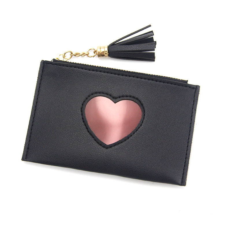 New Ladies' Purse fashion ladies card holder heart-shaped card set coin change bank card ID card holder wallet
