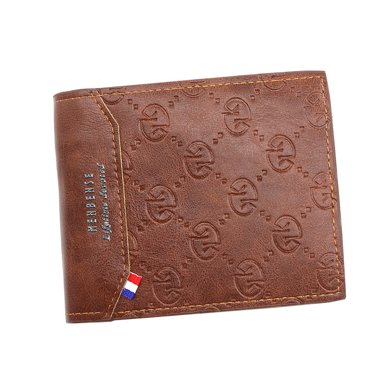 MenBense new men's wallet short embossed pattern fashion leisure wallet factory direct supply