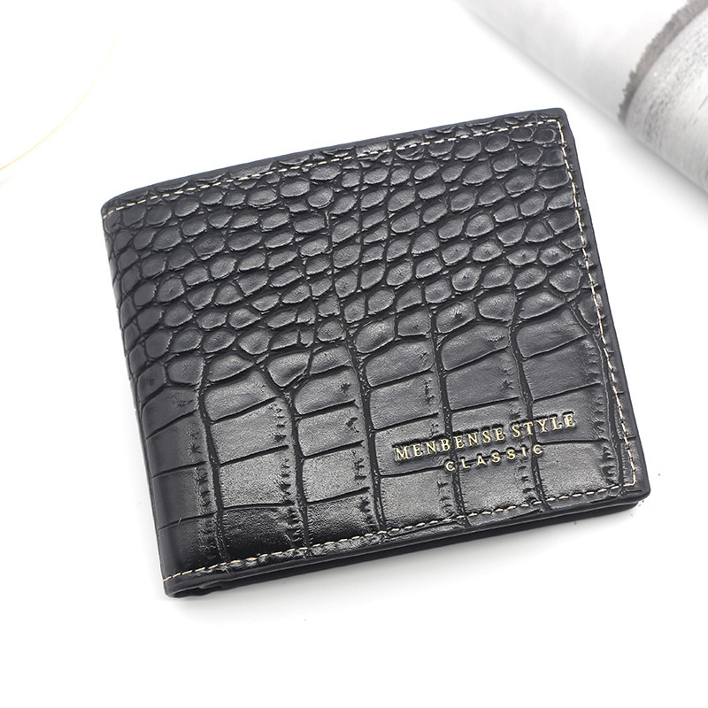 New Men's wallet personality men's fashion hinge bronzing printed wallet short multiple card slots man's wallet wallet