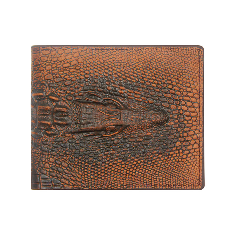 MenBense new men's wallet short crocodile pattern fashion business multiple card slots Pu wallet factory direct supply