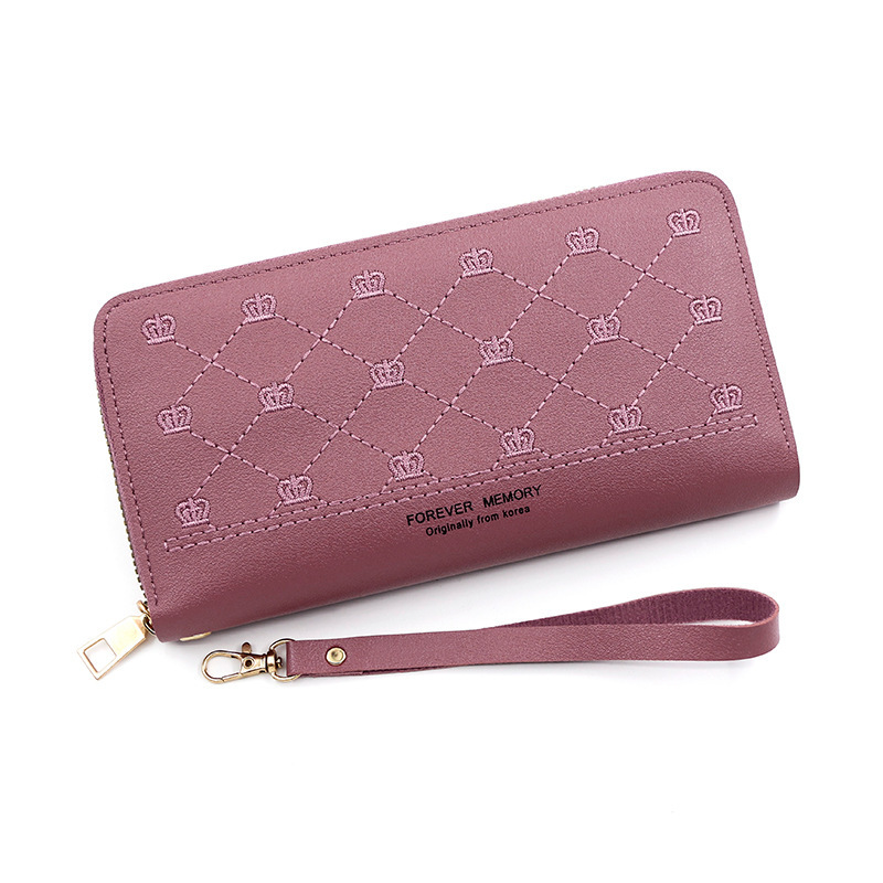 Classic embroidery women's zipper long wallet large-capacity handbag mobile coin purse single pull women's bag