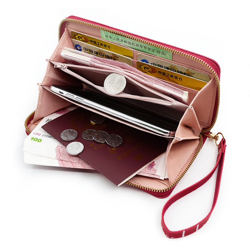 Fashion Women's long wallet clutch Korean style letter graffiti coin purse mobile phone bag multi card slots wallet