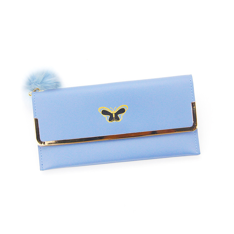 New women's long wallet multi-functional large capacity butterfly printing women's wallet clutch card holder coin purse