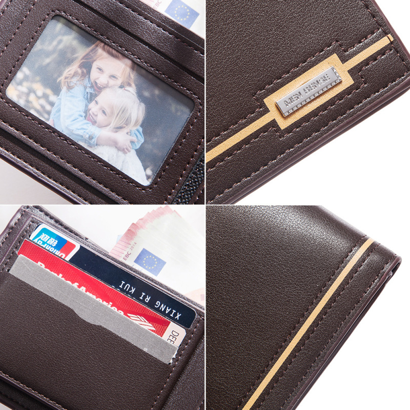 Menbense new men's wallet fashion simple multifunctional men's short wallet wallet coin purse wholesale