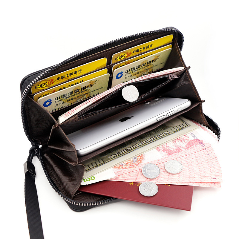 New Korean style women's long wallet, large capacity, multiple card slots document package coin pocket women's clutch