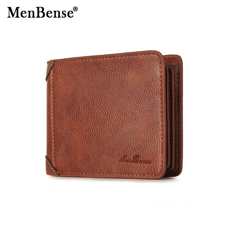 Menbense men's wallet multi-card-slot card holder horizontal three fold retro foreign trade wallet soft in stock cross-border wholesale